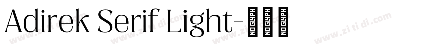 Adirek Serif Light字体转换